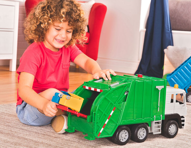 DRIVEN by Battat – Grand camion de recyclage jouet pour enfants – Véhicule  de ville – Camion jouet lumières et sons – Pièces mobiles – 3 ans + – Camion  de recyclage standard orange : : Jeux et Jouets
