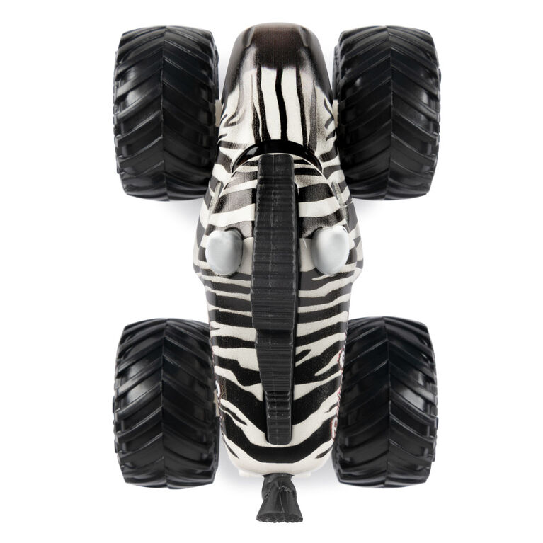 Monster Jam, Official Racing Stripes Vs. Rainbow Blast Die-Cast Monster Trucks, 1:64 Scale