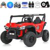 KIDSVIP Buggy d'aventure 2 places 24 V pour enfants 4X4 UTV porteur avec RC - Rouge