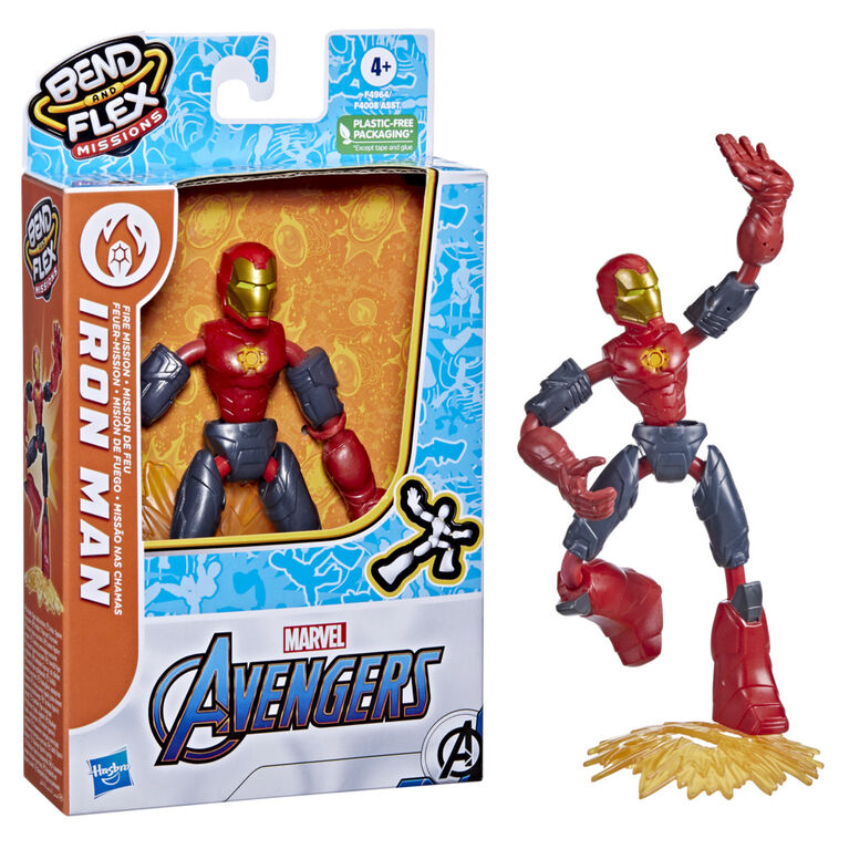 Marvel Avengers Bend and Flex Missions Iron Man Mission de feu
