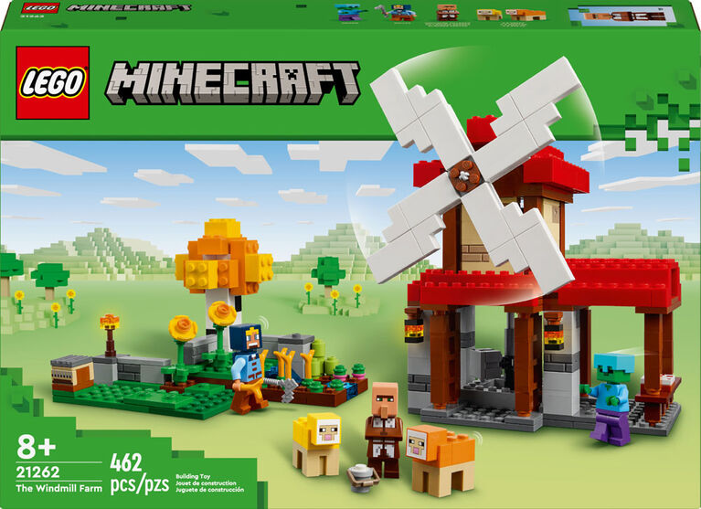 LEGO Minecraft The Windmill Farm Video-Game Set, Adventure Toy and Zombie Gift for Kids 21262