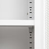 Crea Meuble de rangement avec portes grillagées en métal Blanc solide