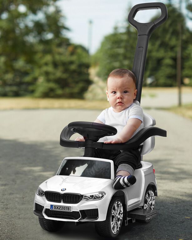 Voltz Toys BMW M5 4-In-1 Push Pedal Car, White