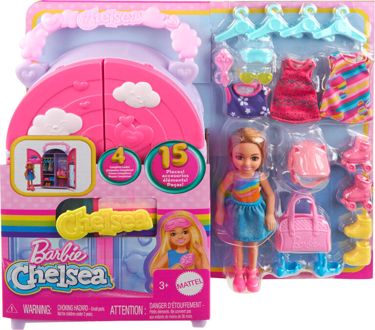 Barbie Chelsea Doll & Closet Toy Playset with Clothes & Accessories