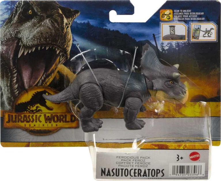 Jurassic World Ferocious Pack Nasutoceratops Dinosaur Action Figure