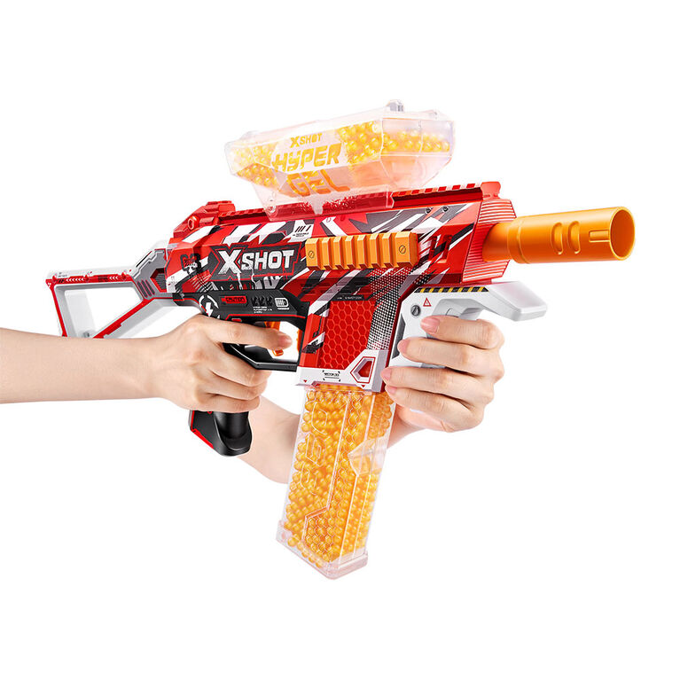 X-Shot Hyper Gel Trace Fire Blaster (10,000 Hyper Gel Pellets) by ZURU