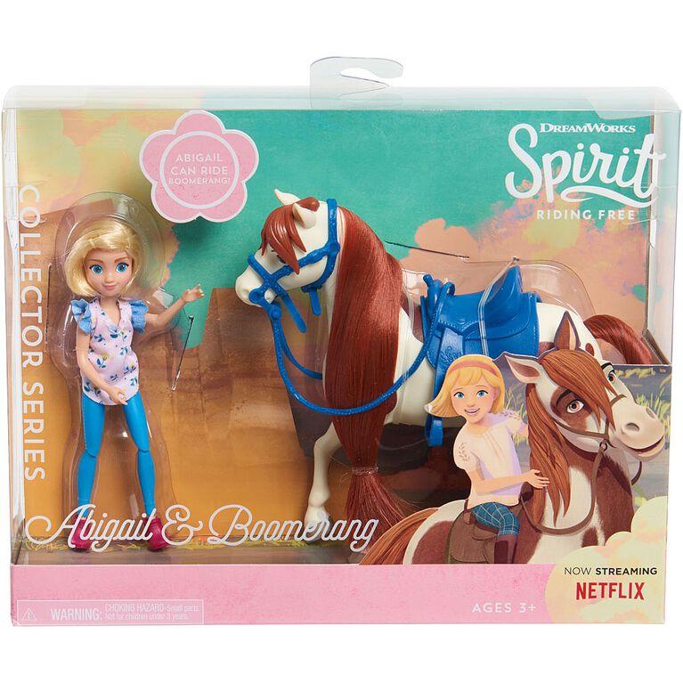 Assortiment de Petite Poupée et de Cheval de Spirit - Abigail et Boomerang.