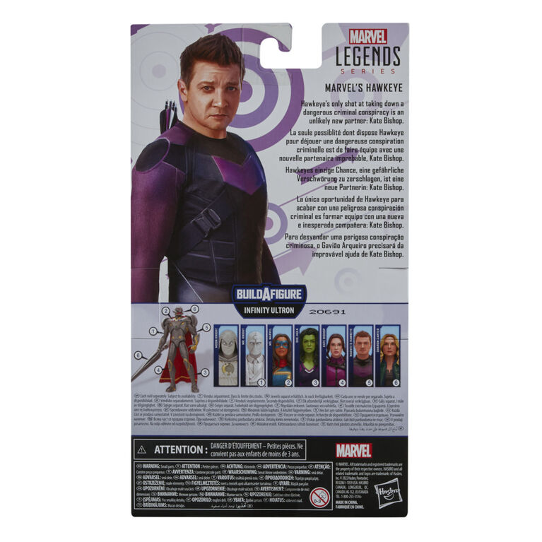Marvel Legends Series MCU Disney Plus Marvel's Hawkeye Action Figure 6-inch Collectible Toy, 4 Accessories and 1 Build-A-Figure Part