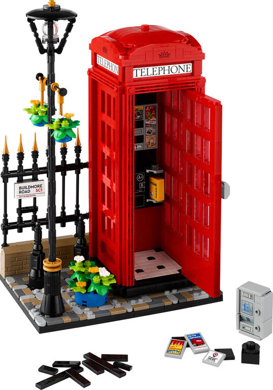 LEGO Ideas Red London Telephone Box Gift Idea for Travelers 21347