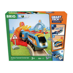 BRIO World Smart Tech Sound - Ensemble de Train Cercle avec Tunnel d'Action. Compatible avec tous les ensembles de train BRIO - Édition anglaise