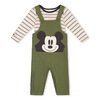 Mickey Mouse Overall Set Green 3/6M