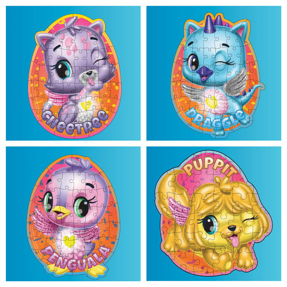 Hatchimals 46 Piece Mystery Glitter Puzzle with Storage Egg