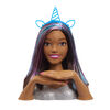 Barbie Tie-Dye Deluxe 22-Piece Styling Head, Brown Hair, Includes 2 Non-Toxic Dye Colors