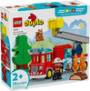 LEGO DUPLO Town Fire Truck with Hose and Firefighter Building Toy for Toddlers, Ages 2+ - 10473