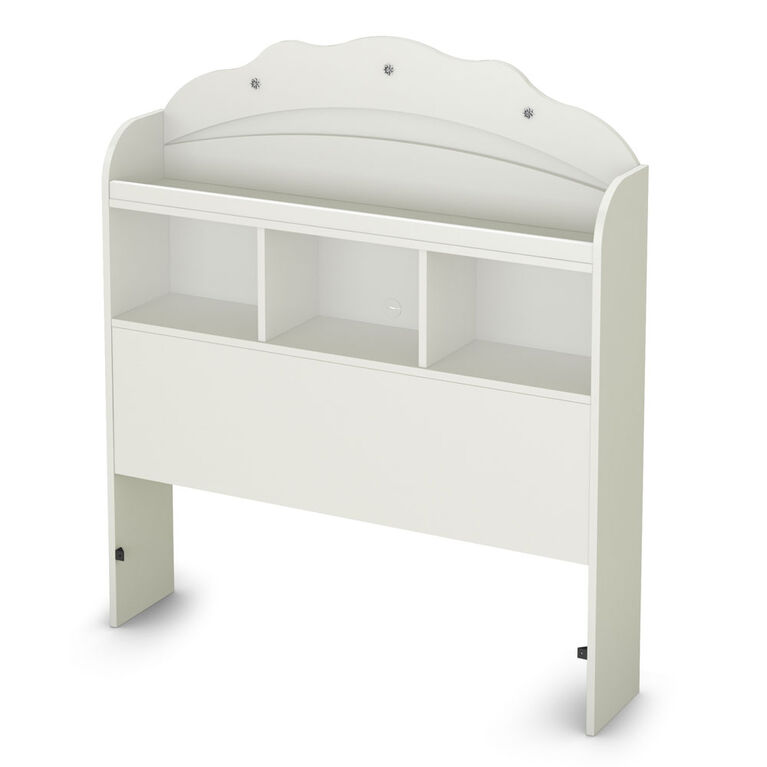 Tiara Twin Bookcase Headboard Pure White