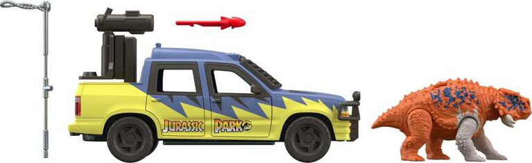 Jurassic Park Track and Explore Vehicle Set, 1 Dinosaur and 2 Accessories