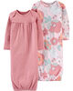 Carter's Emballage de 2 gigoteuses Rose Nouveau-né