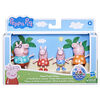 Peppa Pig, La Famille Pig en vacances, 4 figurines Peppa Pig sur le thème des vacances, jouets préscolaires