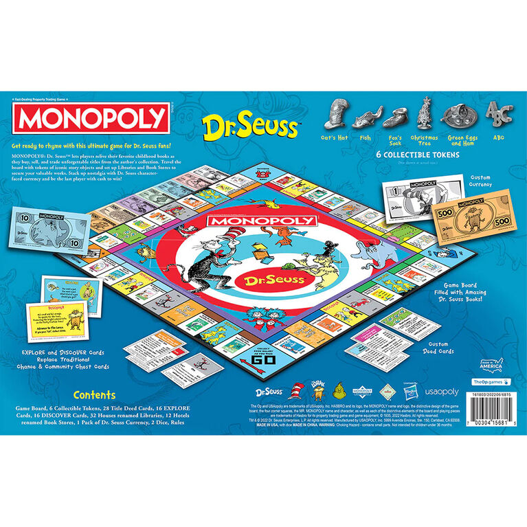USAopoly MONOPOLY: Dr. Seuss - English Edition