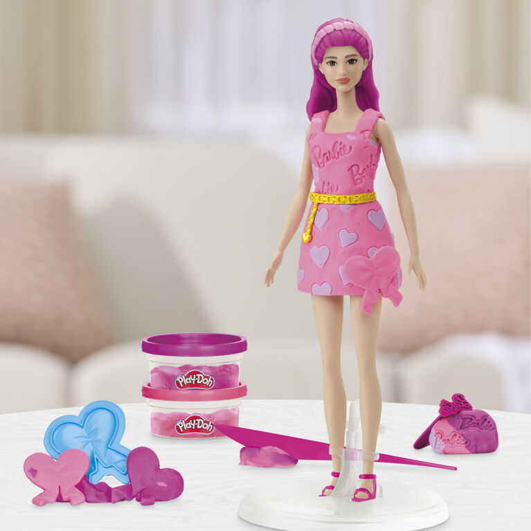 Play-Doh Barbie Hearts and Hair Doll Set