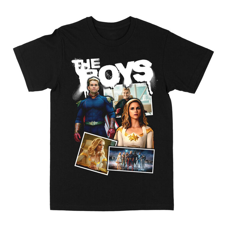 The Boys- Picture Collage Black Tshirt- Small