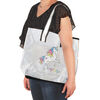 Transparent  Holographic Tote -Good Vibes Unicorn - English Edition