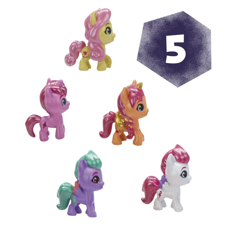 My Little Pony Mini World Magic Epic Mini Crystal Brighthouse Toy - Customizable Playset with 5 Collectible Figures