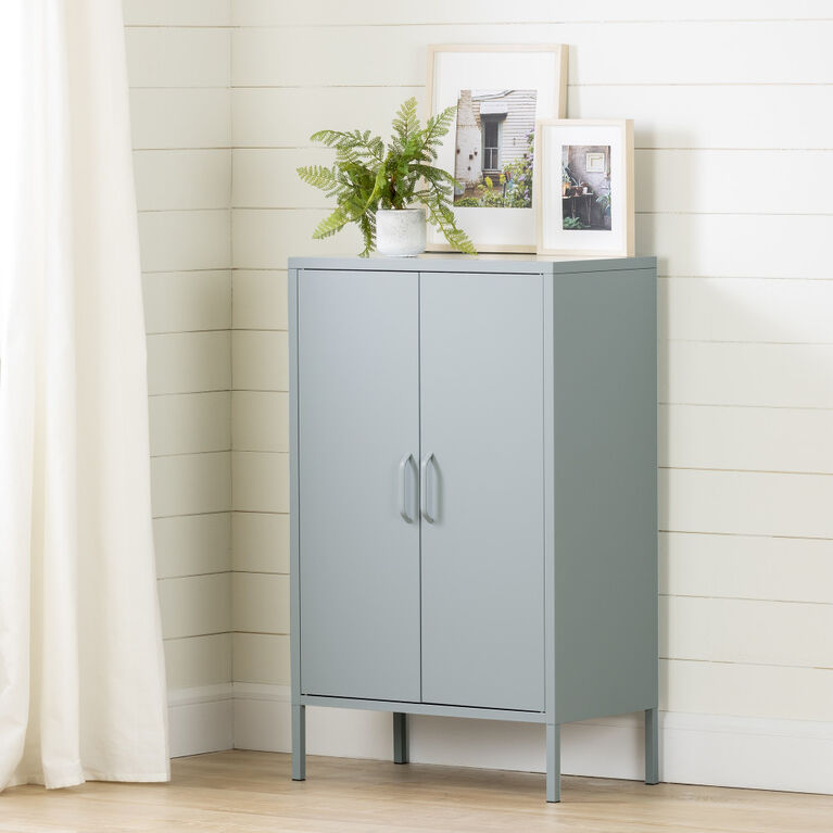 Crea Metal 2-Door Accent Cabinet Blue