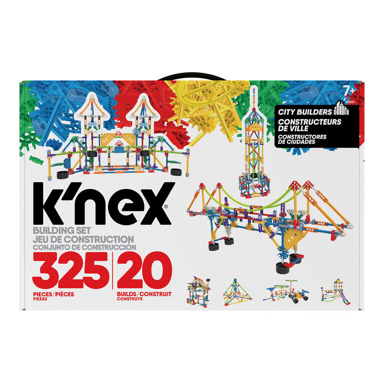 K'NEX Classics 325 pièces/20 ensemble de construction de constructeurs de villes modèles