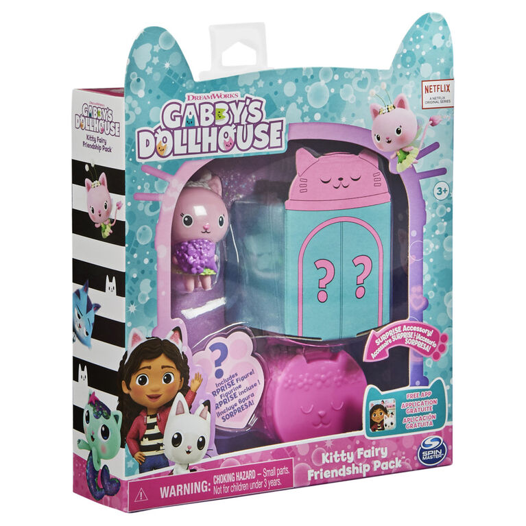 DreamWorks, Gabby's Dollhouse, Friendship Pack avec Kitty Fairy, figurine et accessoire surprises