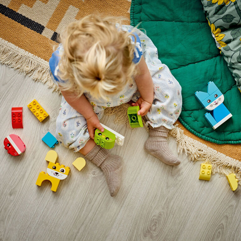 LEGO DUPLO Mon premier Les Animaux de Compagnie Cr&eacute;atifs 3 en 1, Jouet de Construction Cr&eacute;ative pour les Tout-petits 10477