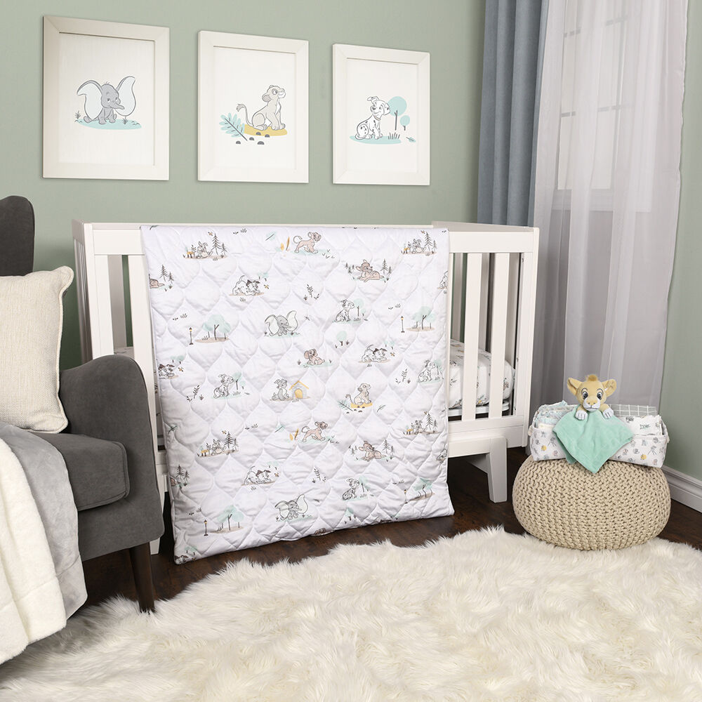 Disney Multi Character, Natures Beginnings, 4-Piece Cozy Nursery Bundle