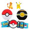 Pokémon - Clip N' Go Poke Ball Belt Set - Great Ball, Poke Ball, Luxury Ball, 2"Charmander#1, 2"Pikachu #1, & Blue Belt