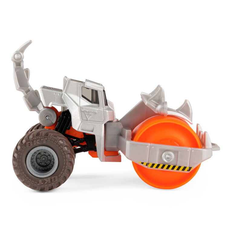 Monster Jam, Official Rolland Dirt Squad Steamroller Monster Truck with Moving Parts, 1:64 Scale Die-Cast Vehicle