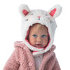 FlapJackKids - Bonnet en polaire Sherpa réversible pour bébé, enfant en bas âge, enfants, filles - Double épaisseur - Lapin / Cerf - Grand 4-6 ans