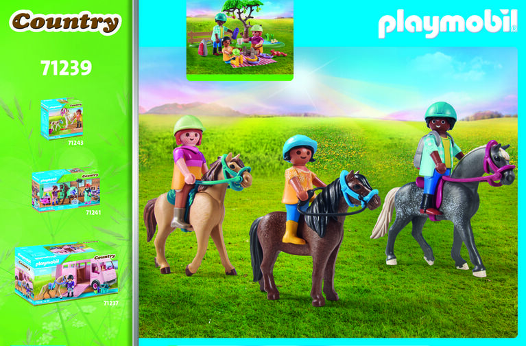 Playmobil - Cavaliers, chevaux et pique-nique