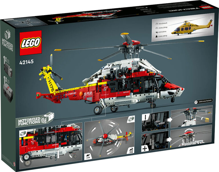 LEGO Technic Airbus H175 Rescue Helicopter 42145 Model Building Kit (2,001 Pieces)