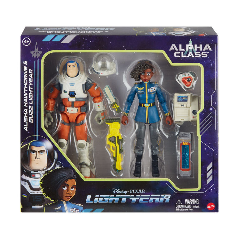 Disney and Pixar Lightyear Alpha Class Alisha Hawthorne and Buzz Lightyear Figures - R Exclusive