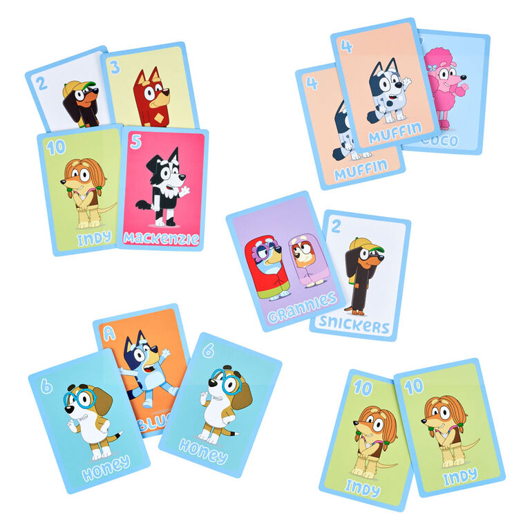 Bluey Ensemble de jeu de cartes 5 en 1 - Édition anglaise