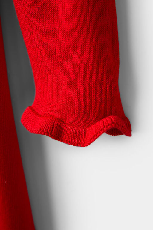 RISE Little Earthling Long Sleeve Sweater Dress Red