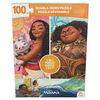 Disney, Moana and Maui 100-Piece Double-Sided 2-in-1 Jigsaw Puzzle