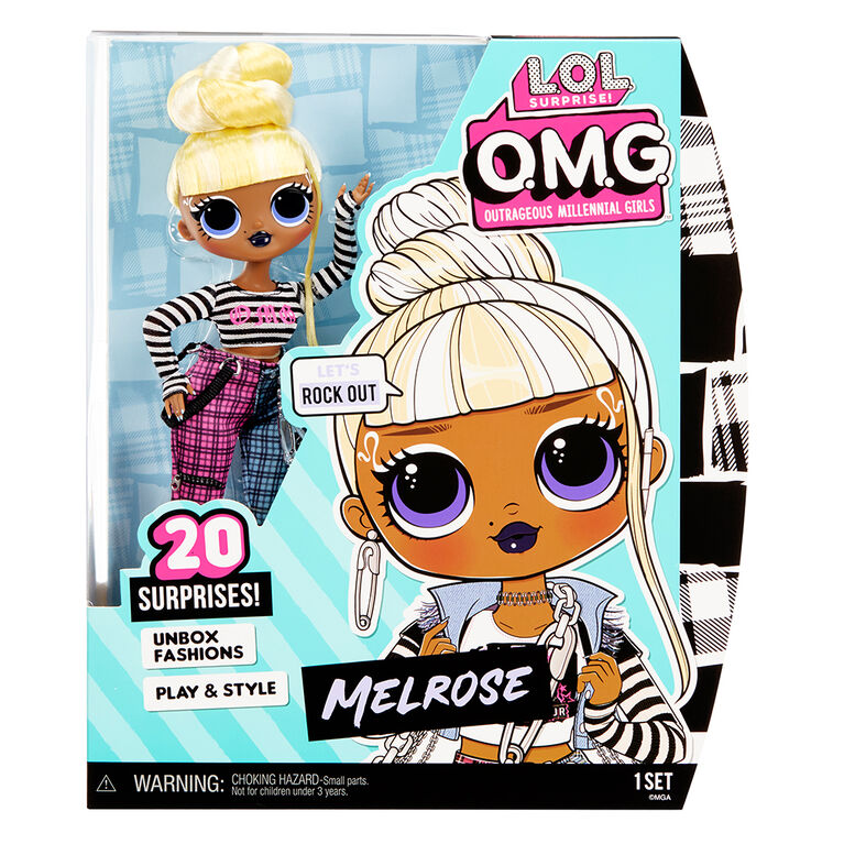 Poupée-mannequin LOL Surprise OMG Melrose avec 20 surprises
