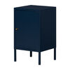 Dylane Metal 1-Door Nightstand Dark Blue