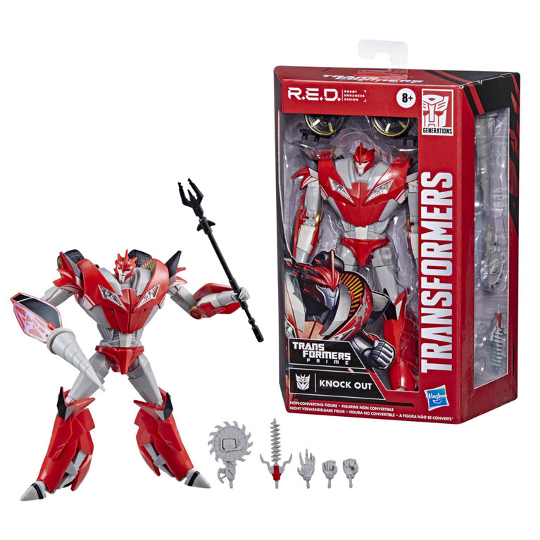 Transformers R.E.D. [Robot Enhanced Design] Transformers: Prime Knock Out, Non-Converting Figure, Ages 8 and Up, 6-inch