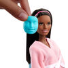 Barbie Face Mask Spa Day Playset, Brunette Barbie Doll, Puppy, Molding Toy & Dough