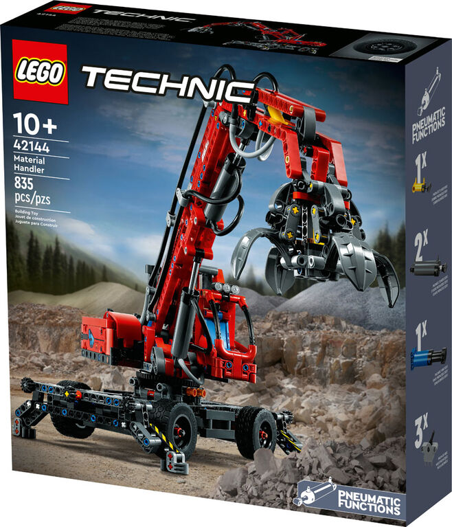 LEGO Technic Material Handler 42144 Crane Model Building Kit (835 Pieces)