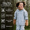 Kids Fleece Lined Rain Jackets  | Space Dinos - 2T (2-3Y)