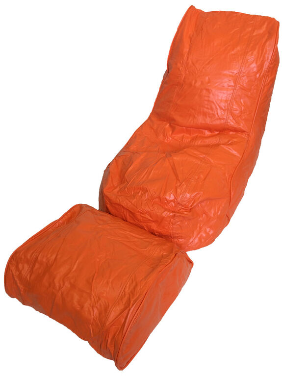 Vinyl Bean Bag Lounger w/Footrest Orange Toys R Us Canada