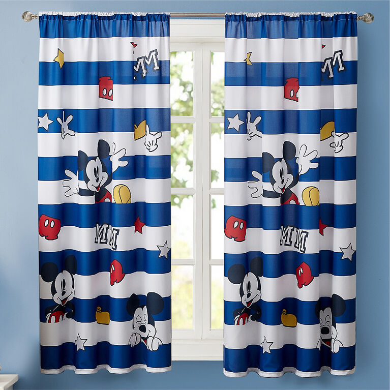 Rideaux Disney Mickey Mouse pour Enfants, Ensemble de 2 Panneaux