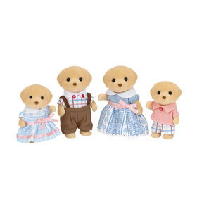 Calico Critters Yellow Labrador Family, ensemble de 4 figurines de poupée à collectionner